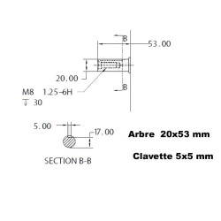Moteur thermique 4 temps OHV 6.5 CV avec adaptateur pour accélérateur déporté