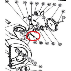Ressort de rappel pour bras d'appui entrainement fraises
