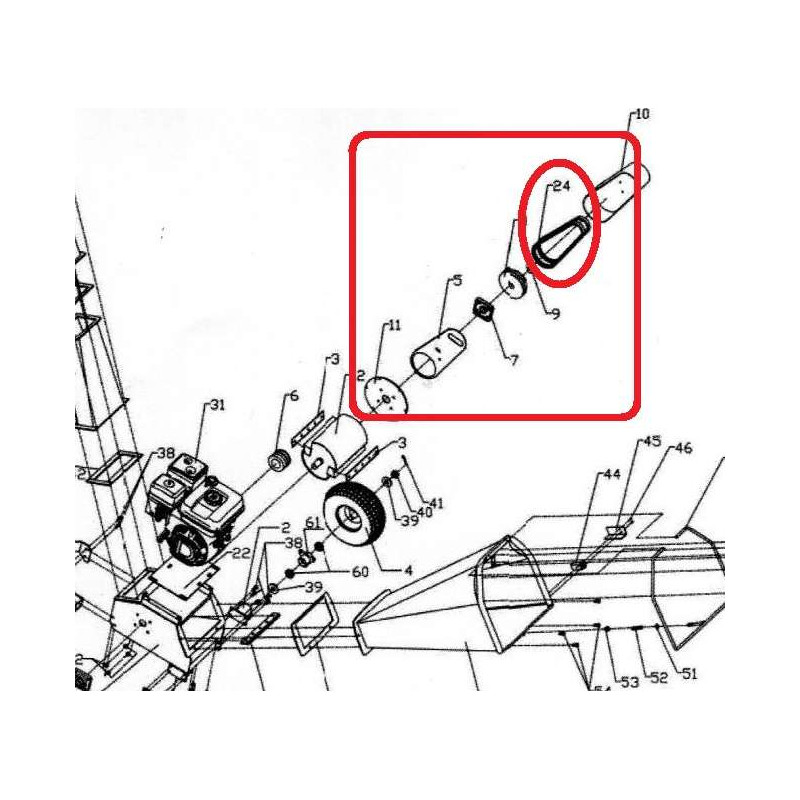 Courroie 17x1041Li pour MEP-B15DY