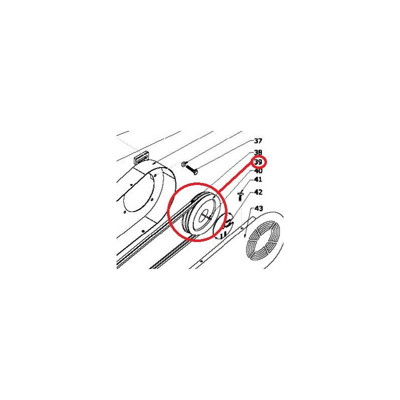 Poulie rotor broyage pour MEP-B15PRO R & SP