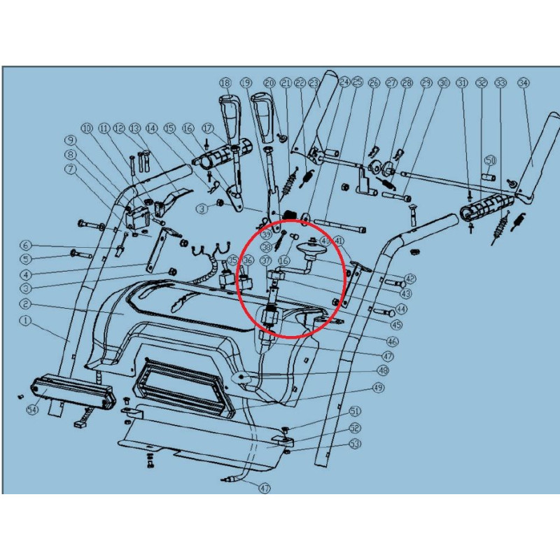 Poignée de commande d'orientation sur poste