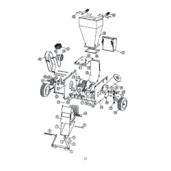 Axe support marteau et couteau pièce N°20
